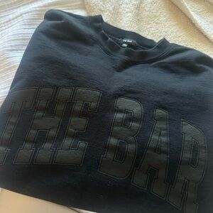 The Bar Black Crewneck Sweater